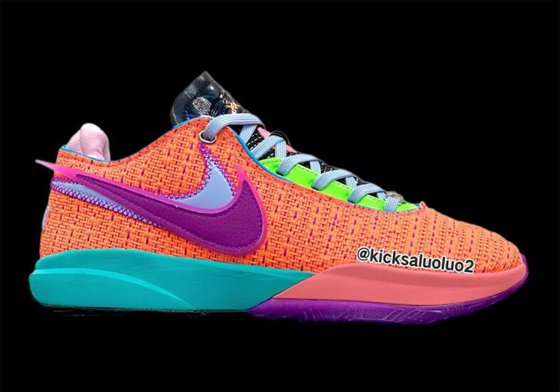 Helle tropische Farben verleihen dem Nike LeBron 20 Energie